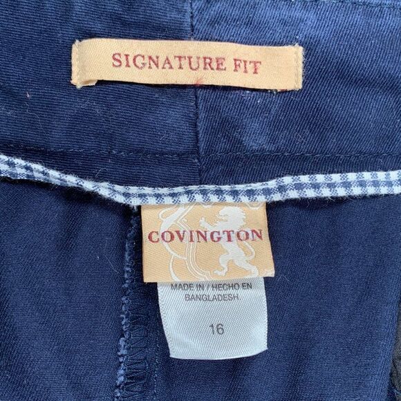 Covington Women's Blue Signature Fit Khaki Shorts‎ - Picture 6 of 7